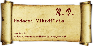 Madacsi Viktória névjegykártya