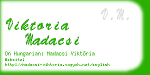 viktoria madacsi business card