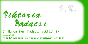 viktoria madacsi business card